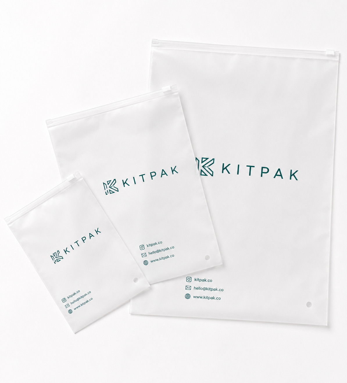 Frosted Zipper bags