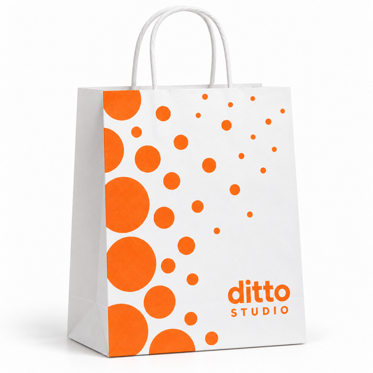 Custom Printed White Paper Carry Covers