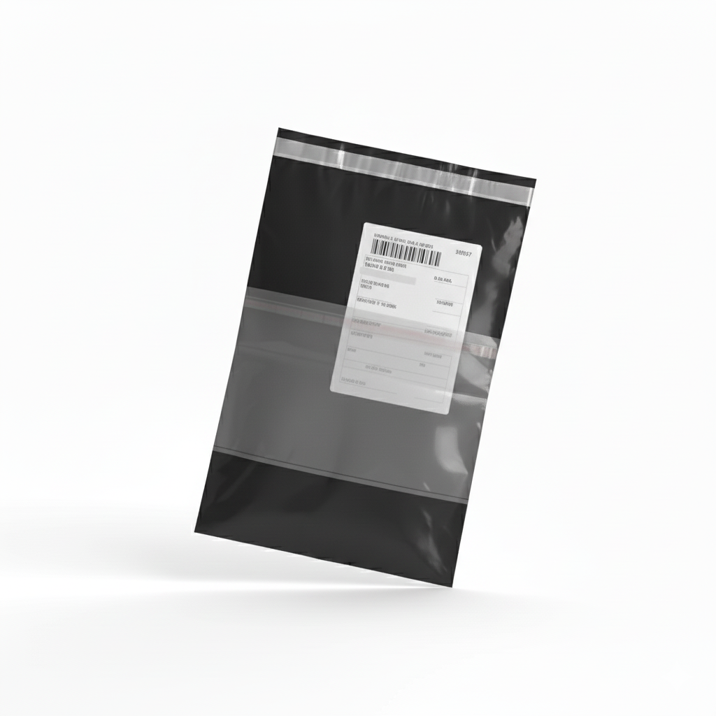 Colored Poly Courier Cover with POD- Black