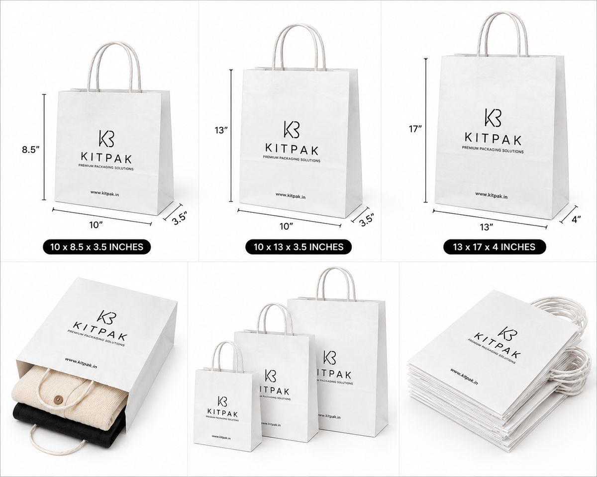 Custom Printed White Paper Carry Covers