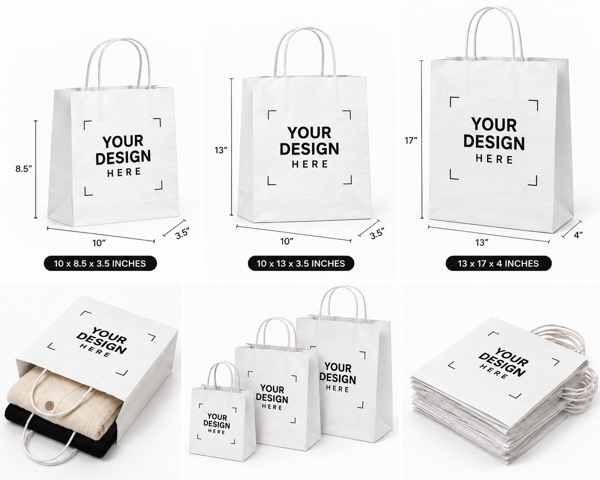 Custom Printed White Paper Carry Covers